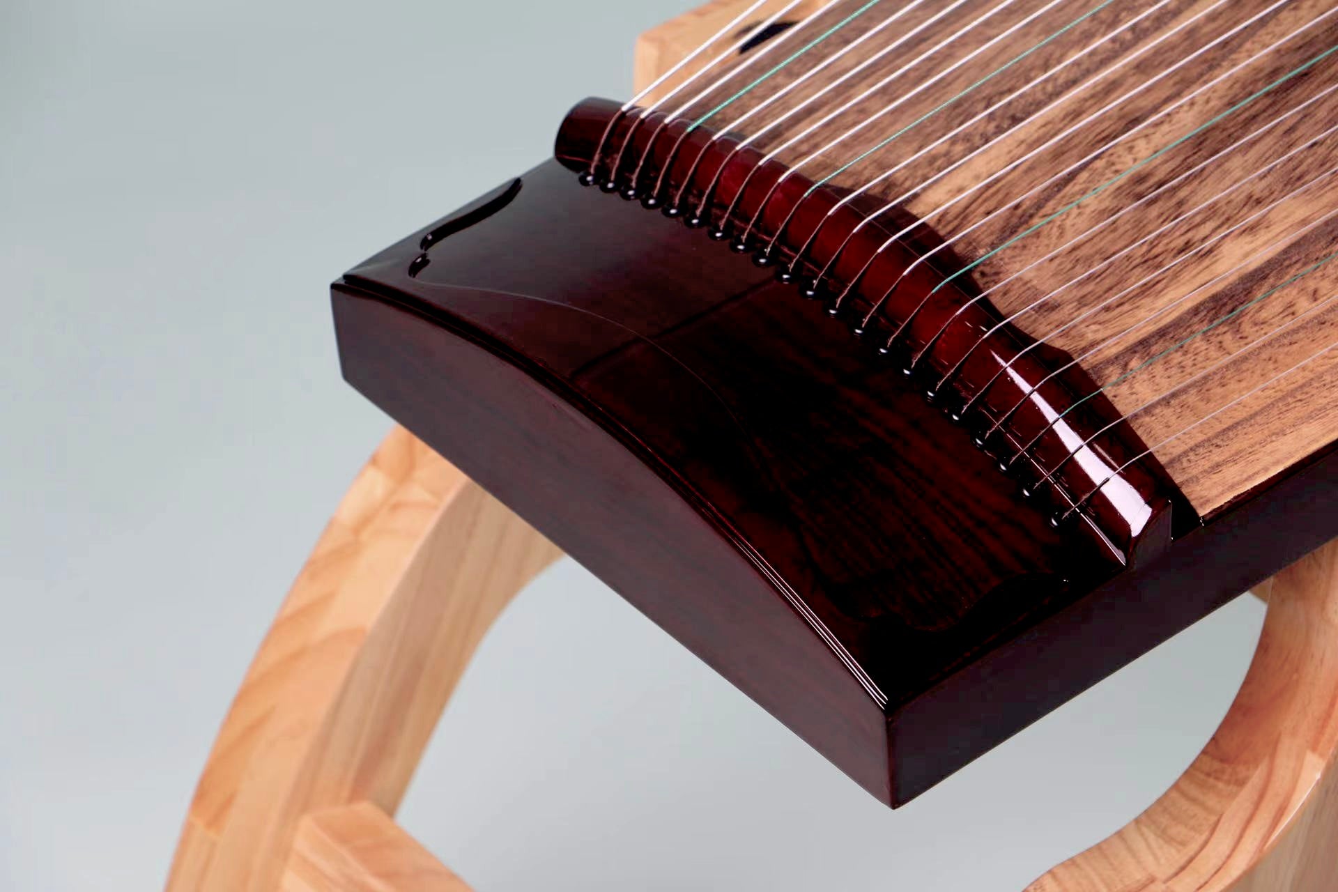 Sanhao 53in Ebony Carved Guzheng at Guzheng World 古筝世界｜三好 